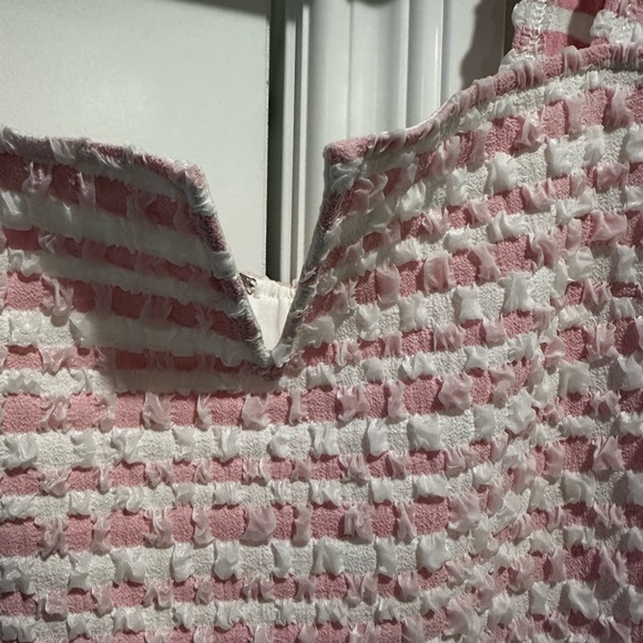 Amanda Uprichard Pink Tweed Midi Dress - Picture 3 of 6